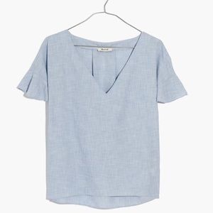 madewell sundrift ruffle top